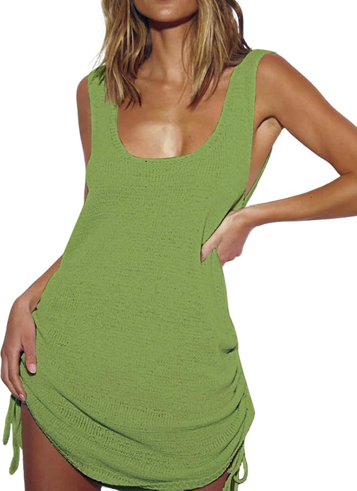 Bsubseach Crochet Coverups for Women Beach Backless Bathing Suit Cover Up | Amazon (US)