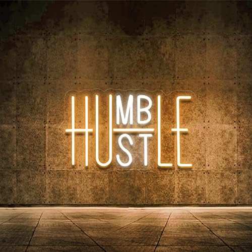 Hustle LED Neon Sign for Wall Decor, Humble Party Decorations, USB Powered Switch Adjustable Brig... | Amazon (US)