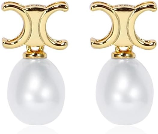 IDOKAWA 6/7/9mm Freshwater Pearl Stainless Steel Stud/Drop Earrings Birthday Jewelry Gift for Wom... | Amazon (US)