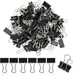 Metal Small Binder Clips Small for Paperwork,50 Pack 3/4 Inch Paper Clamps Clips Office Supplies,... | Amazon (US)