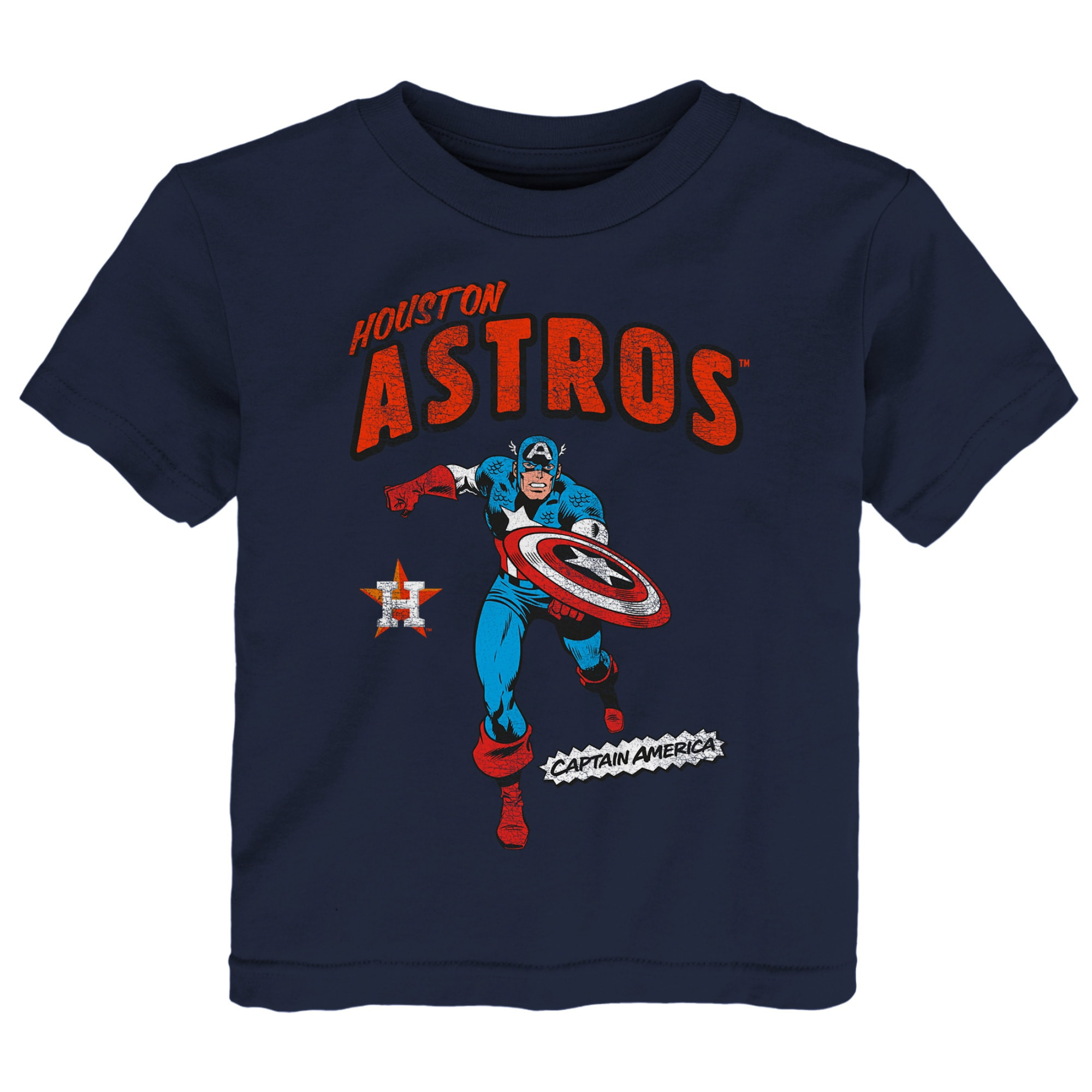 Houston Astros Toddler Team Captain America Marvel T-Shirt - Navy | Fanatics