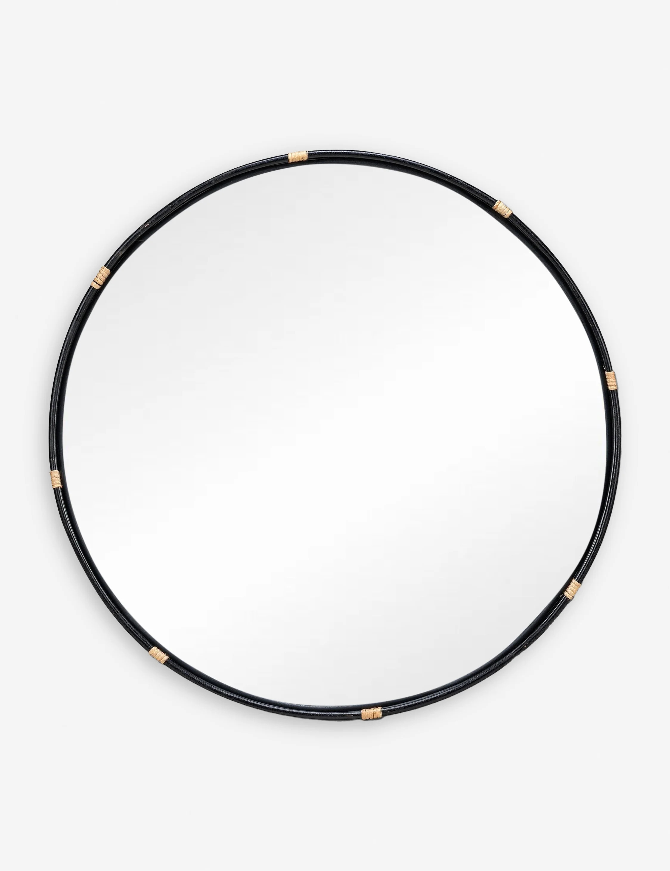 Adaline Round Mirror, Black | Lulu and Georgia 