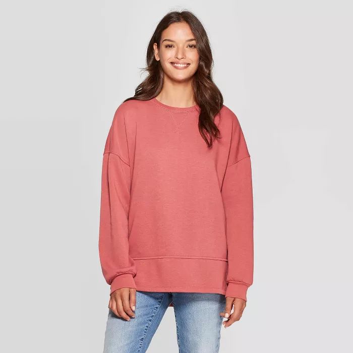 Women's Crewneck Fleece Tunic Pullover Sweatshirt - Universal Thread™ | Target