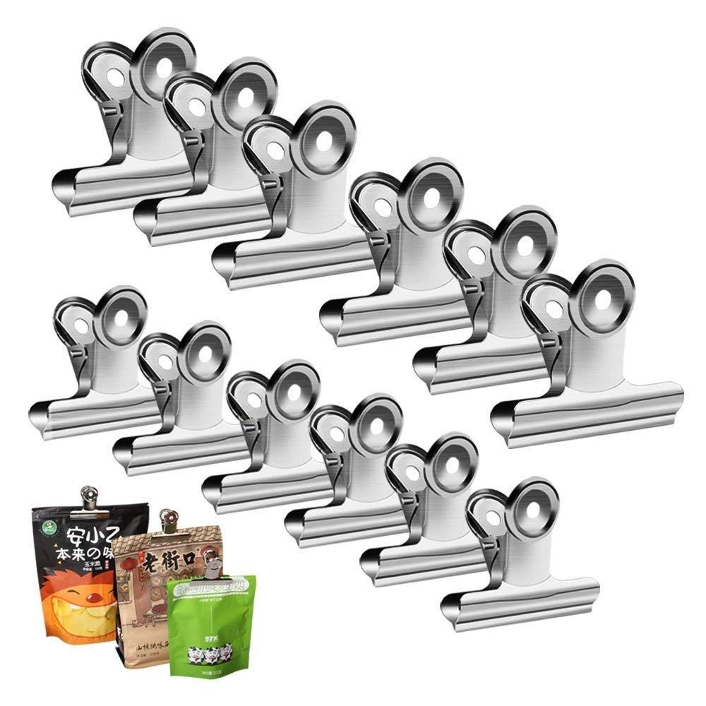 Chip Clips Bag Clips Food Clips - Heavy Duty Clips for Bag, Silver - All-Purpose Air Tight Seal Good | Amazon (US)