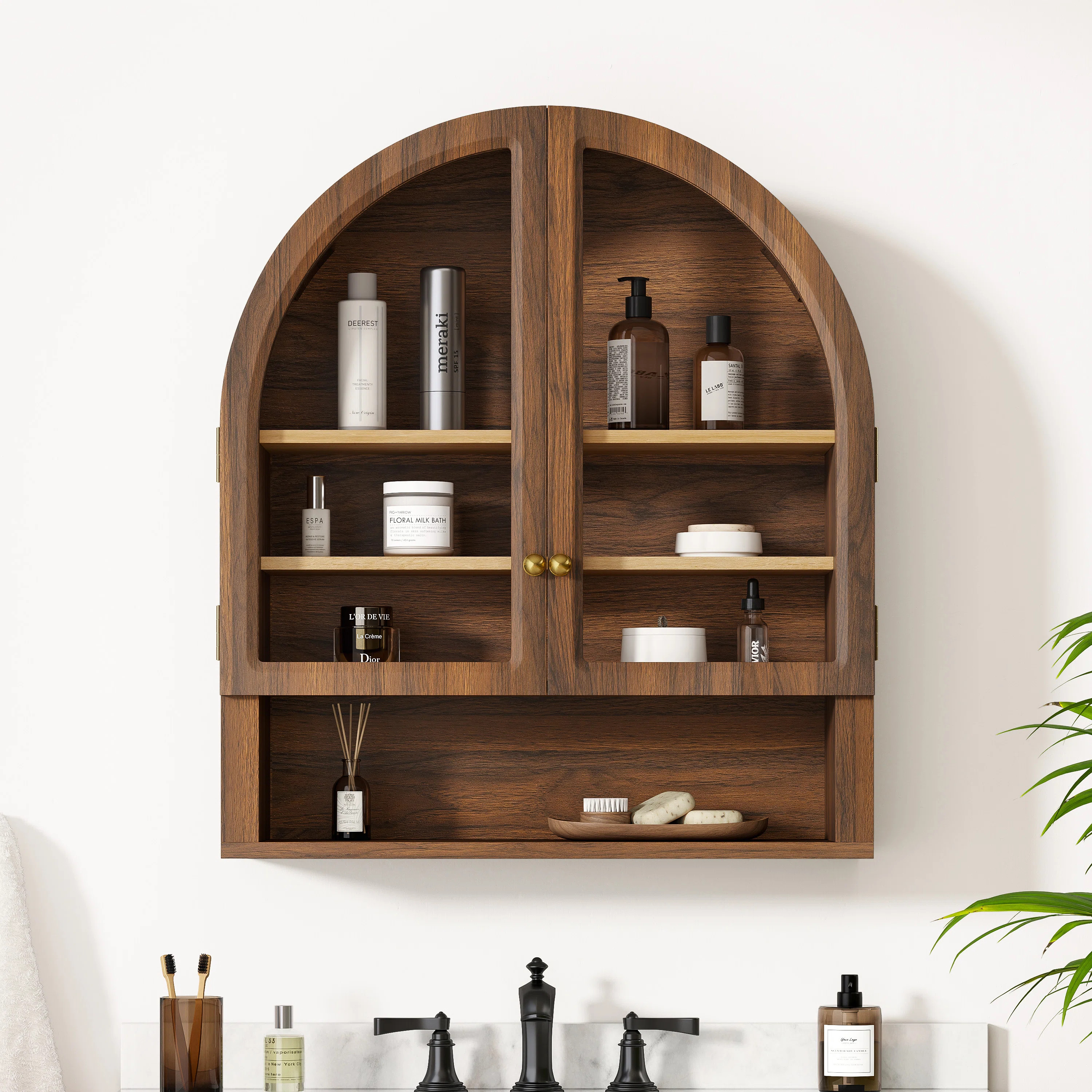 Bathroom Medicine Cabinets With Acrylic Door And Open Shelf | Wayfair North America