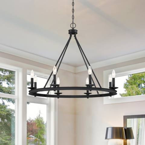 Savoy House Middleton 33"W Matte Black 8-Light Chandelier - #87G76 | Lamps Plus | Lamps Plus