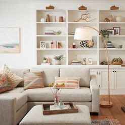 Brass and Faux Rattan Empire 2 Light Lamp Collection | World Market