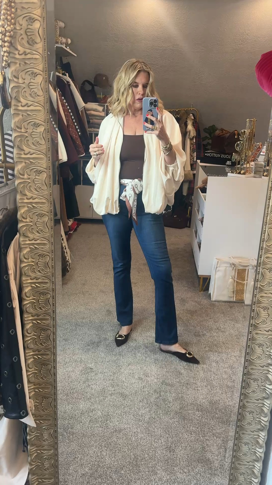 You’re going to want in Every color & ootd

Pumiey square neck tank tops

Double lined fabric for a great smoothing  effect,  & no back bulge, with 4 way stretch it feels like a glove , the wide strap hides a bra strap 

⚠️35% off ends tonight
Making them $14.99

Hurry and grab a few✔️

These would make a great Easter Basket stuffer for the girls in your life.

Fits tts

Jeans with & wisfom  tts

Steve Madden slide 

Using a scarf as a belt found this one on Amazon 

Jacket Amazon tts

#LTKootd #LTKSpringSale #LTKgrwm