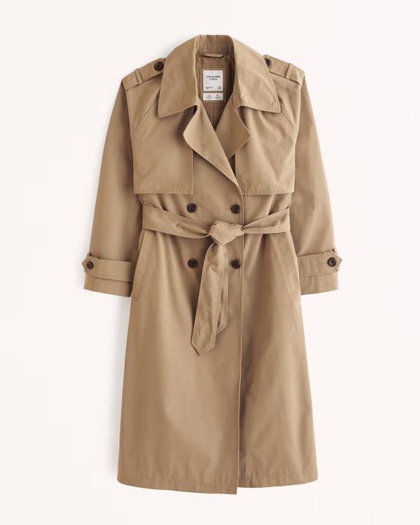 Women's Oversized Trench Coat | Women's Coats & Jackets | Abercrombie.com | Abercrombie & Fitch (UK)