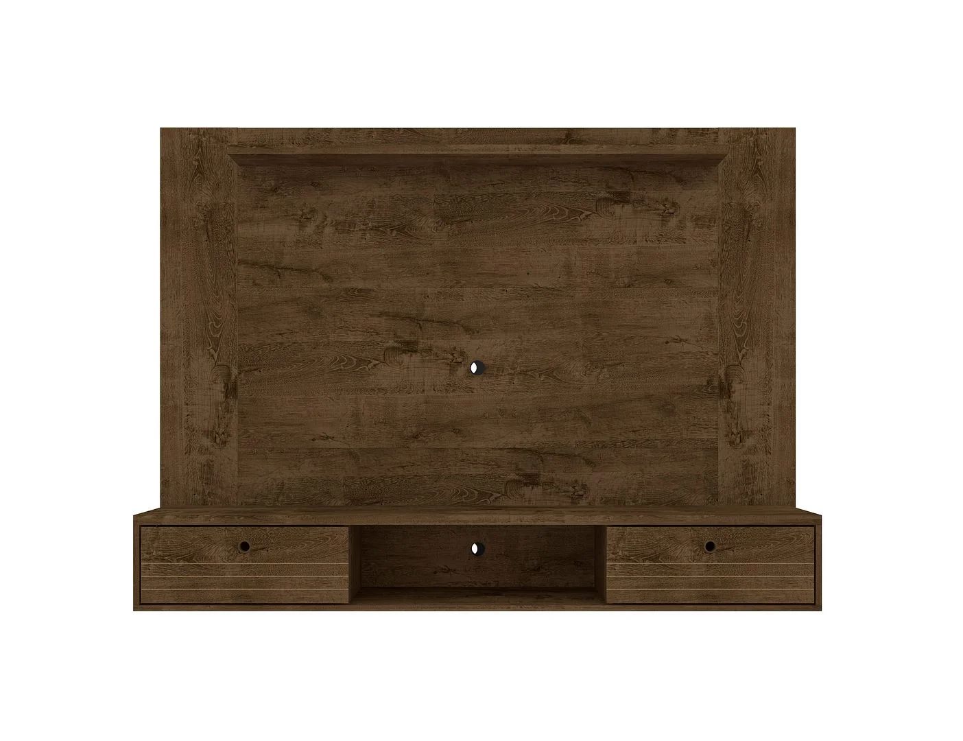 Manhattan Comfort Liberty 70.86 Floating Wall Entertainment Center with Overhead Shelf in Rustic ... | Walmart (US)