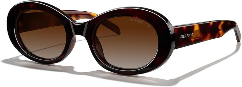 MERRY'S Modern Oval Round Acetate Sunglasses for Women UV400 Polarized Sunglasses S6191 | Amazon (US)