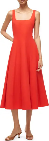 Wells Square Neck Stretch Cotton Dress | Nordstrom