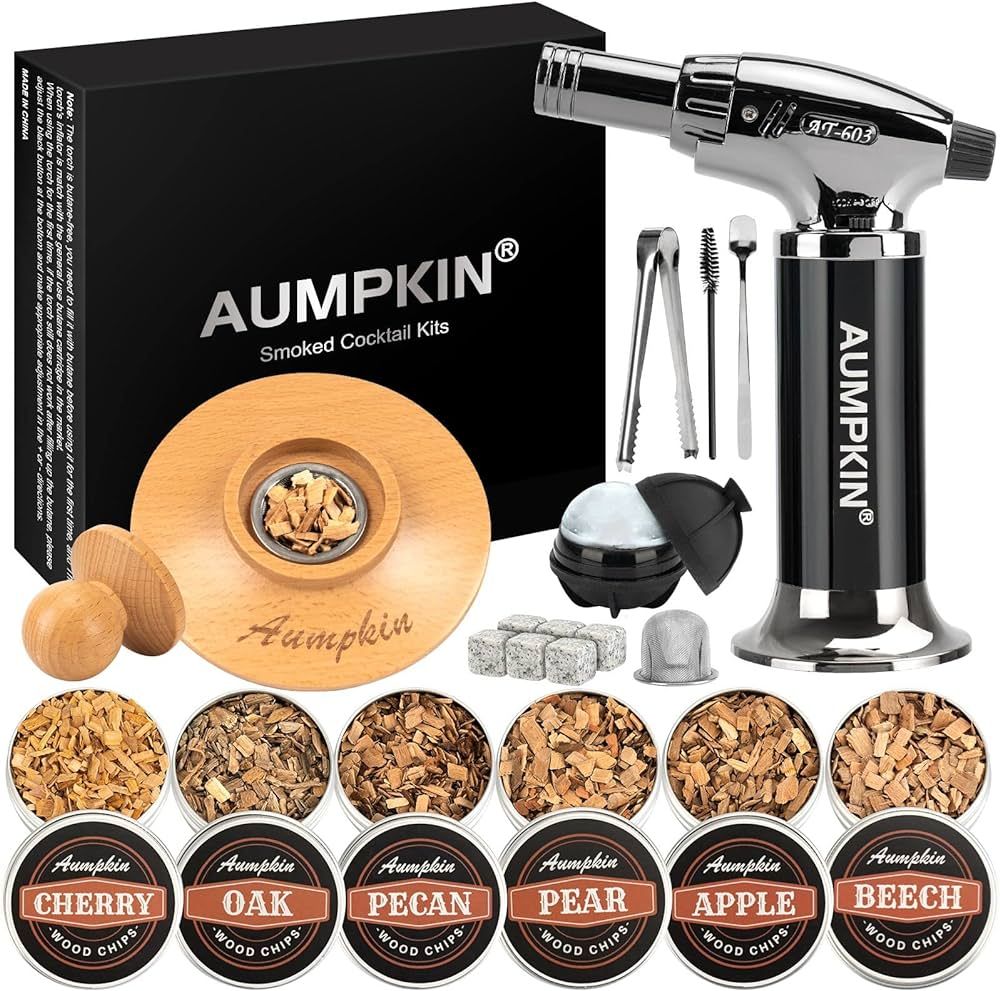 Cocktail Smoker Kit with Torch – 6 Flavors Wood Chips – Bourbon, Whiskey Smoker Infuser Kit, ... | Amazon (US)
