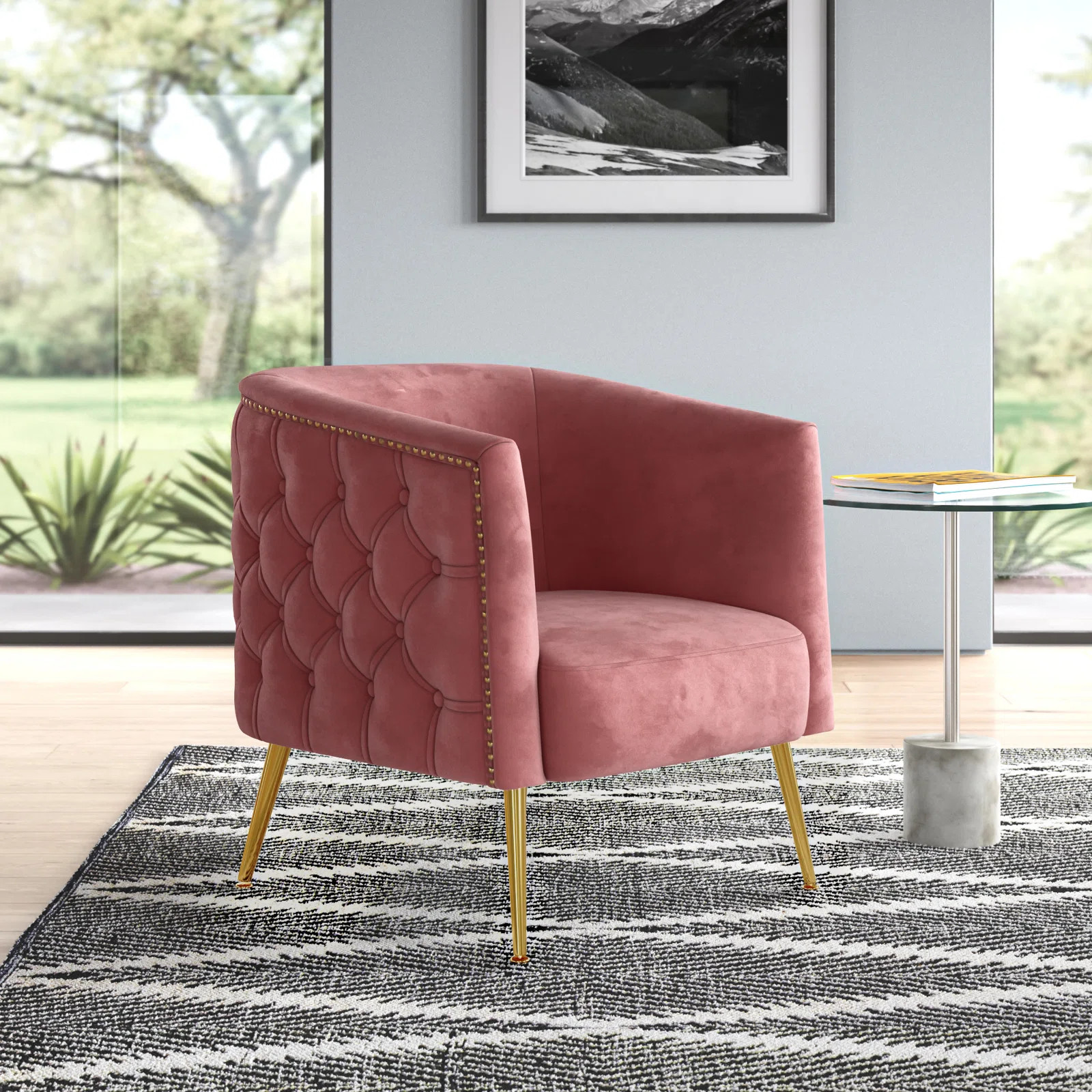 Velvet Barrel Chair | Wayfair North America