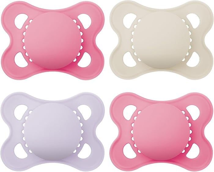 MAM Original Matte Baby Pacifiers, Binky for Girls 0-6 Months, BPA-Free Silicone Nipple, Easy to ... | Amazon (US)
