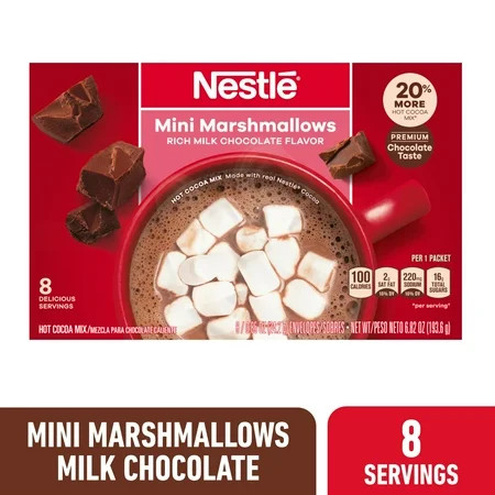 Nestle Mini Marshmallow Insant Hot Cocoa Mix Powder for Hot Chocolate, 6.829 oz, 8 Count | Walmart (US)