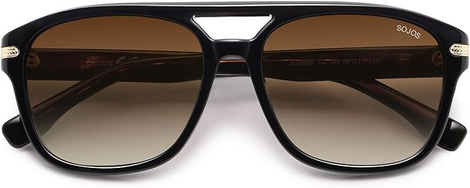 SOJOS Aviator Sunglasses Womens & Men Square Polarized Lens UV400 Designer 90s Shades SJ2650 | Amazon (US)