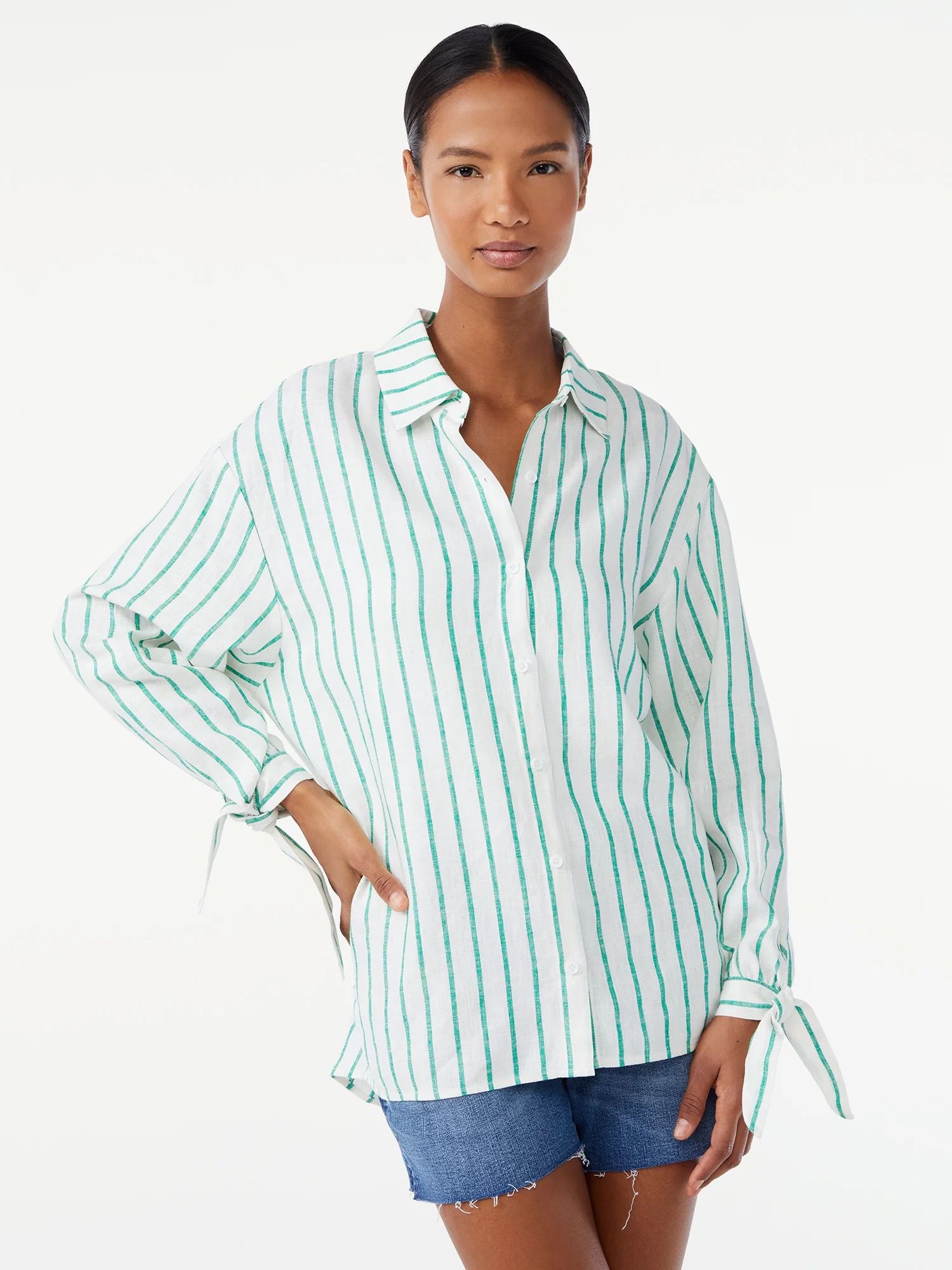 Scoop Women's Blouse with Long Sleeves - Walmart.com | Walmart (US)