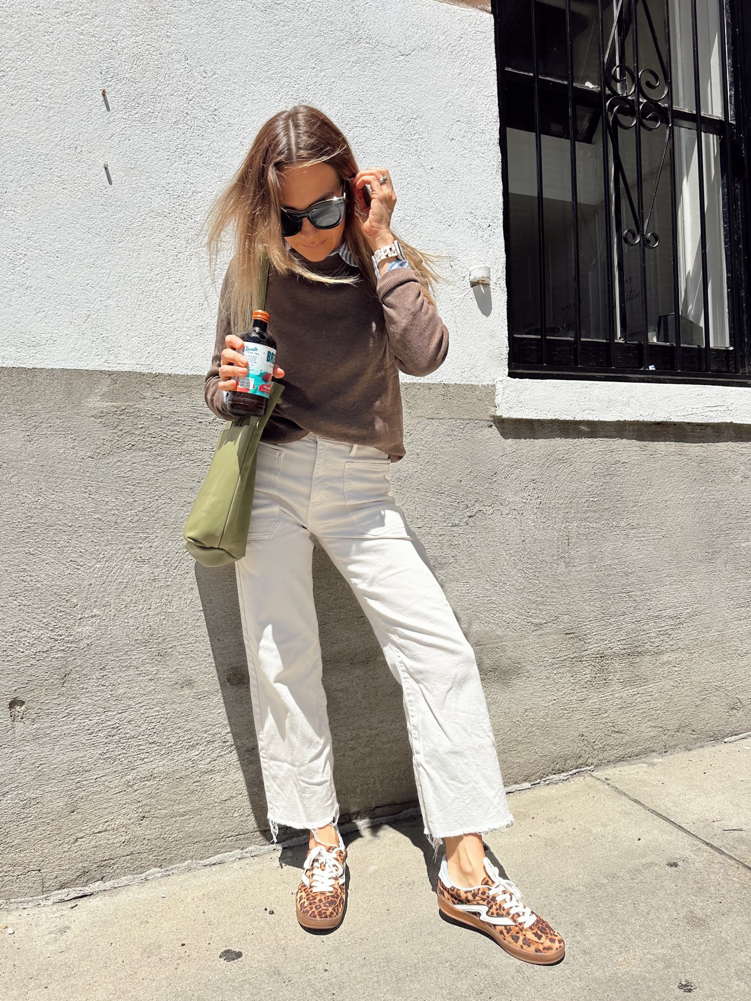 I’m loving these beige high waisted crop jeans. They’re wide leg and so comfortable and cute! They pair well with these cheetah print sneakers and green leather tote bag. I have linked all my fav denim in different colors at different price points that are similar  

#LTKFindsUnder50 #LTKSeasonal #LTKShoeCrush