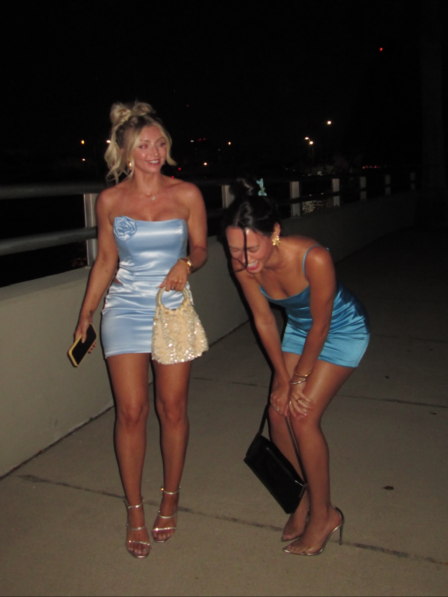 blue mini dress bachelorette Evelyn Stretch-Mesh Corset Homecoming Dress