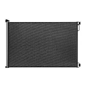 EasyBaby Products Indoor Outdoor Retractable Baby Gate, 33" Tall, Extends up to 55" Wide, Black | Amazon (US)