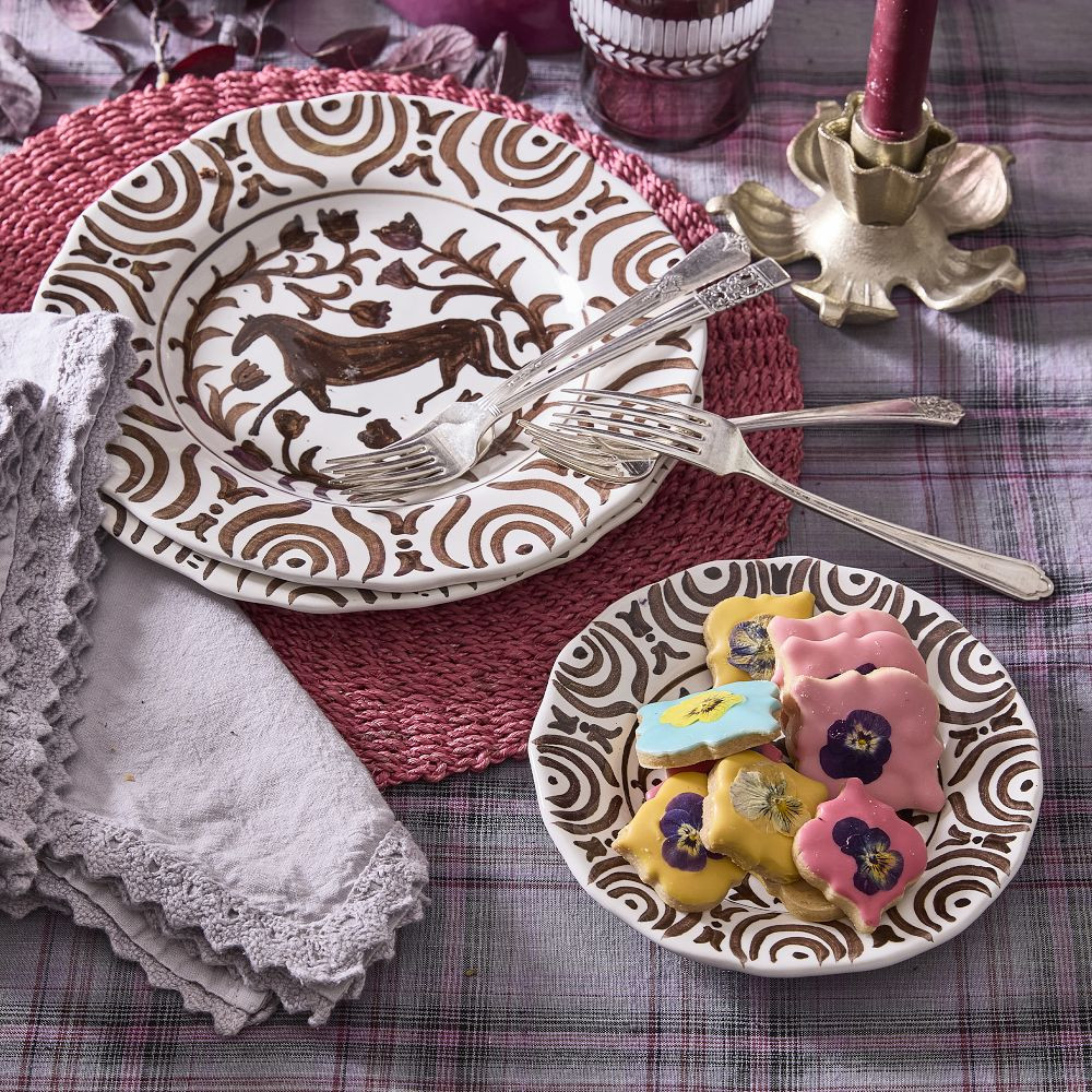 Annie Hand-Painted Dinnerware, Set of 4 | GreenRow