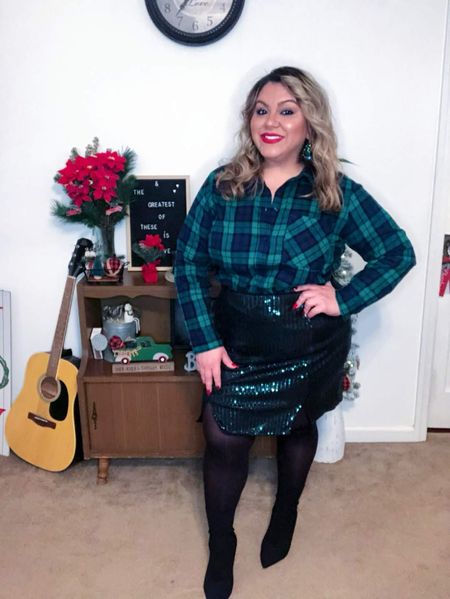 Can you tell this is my favorite Holiday outfit combination? 

Plaid flannels are a winter staple and I love to dress them up. 😎

#LTKHoliday #LTKstyletip #LTKmidsize