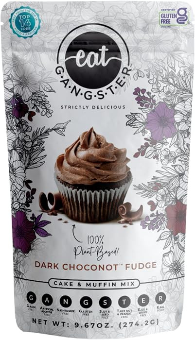 eat G.A.N.G.S.T.E.R. Dark Choconot Fudge Cake & Muffin Mix, Allergy-Friendly Baking Mix, Grain-Fr... | Amazon (US)