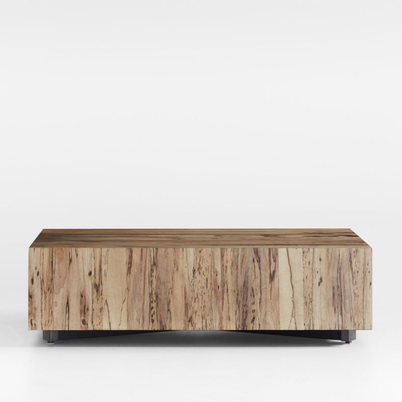 Dillon Spalted Primavera Wood Rectangular Coffee Table + Reviews | Crate & Barrel | Crate & Barrel
