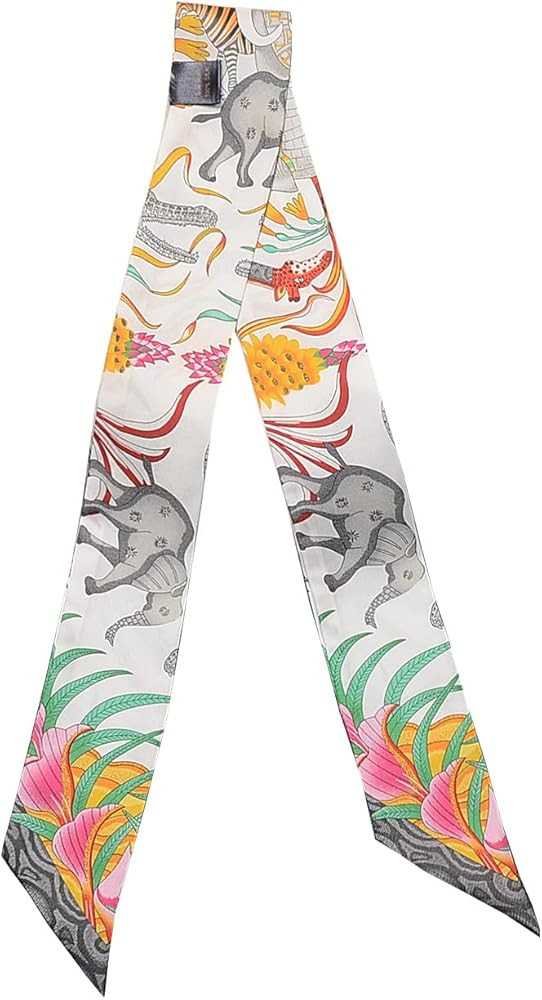 JERLA 100% Mulberry silk Scarf Head Hair Ribbon Handbag Handle wrap Tie Bundle Scarf Neckerchief ... | Amazon (US)