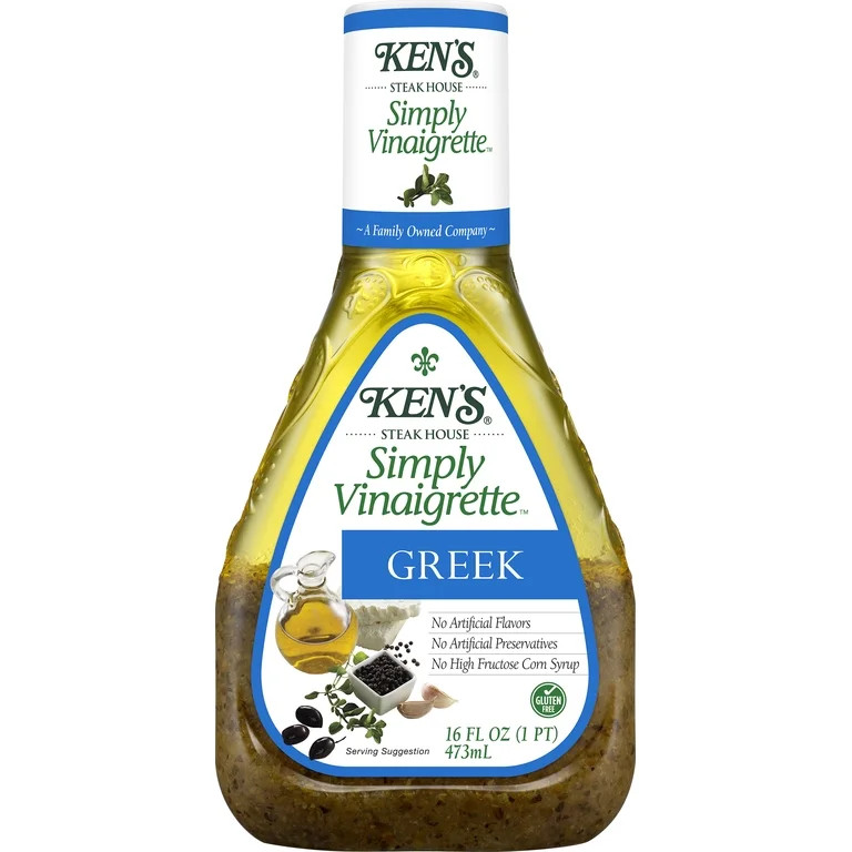 Ken's Steak House Simply Vinaigrette Greek Salad Dressing 16 fl oz | Walmart (US)