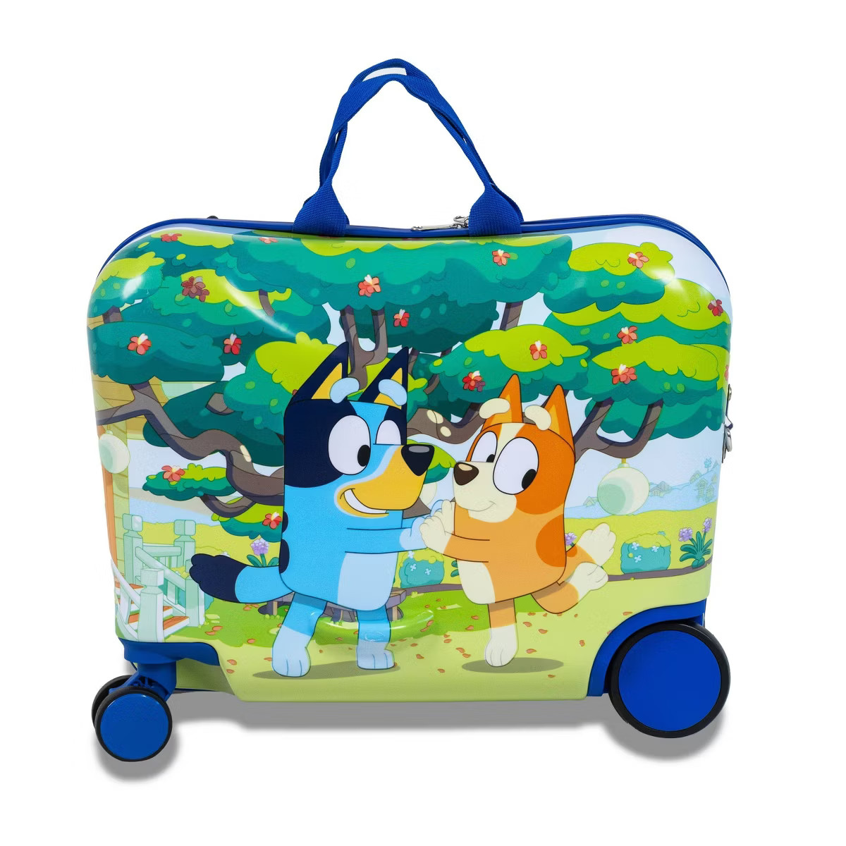 Bluey Checked Hardside Ride on Luggage - Bluey | Target
