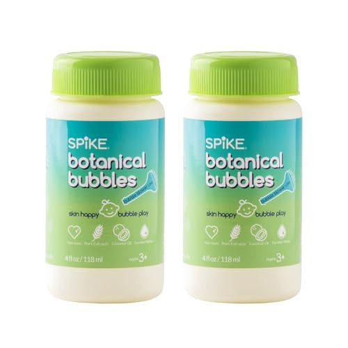 Innobaby Botanical Bubble Solution for Sensitive Skin - 2 Bottles of 4 oz Refill for Spike Blower Wand and Manual Bubble Toys - Ready to Use - Mess Free - Non Toxic | Amazon (US)