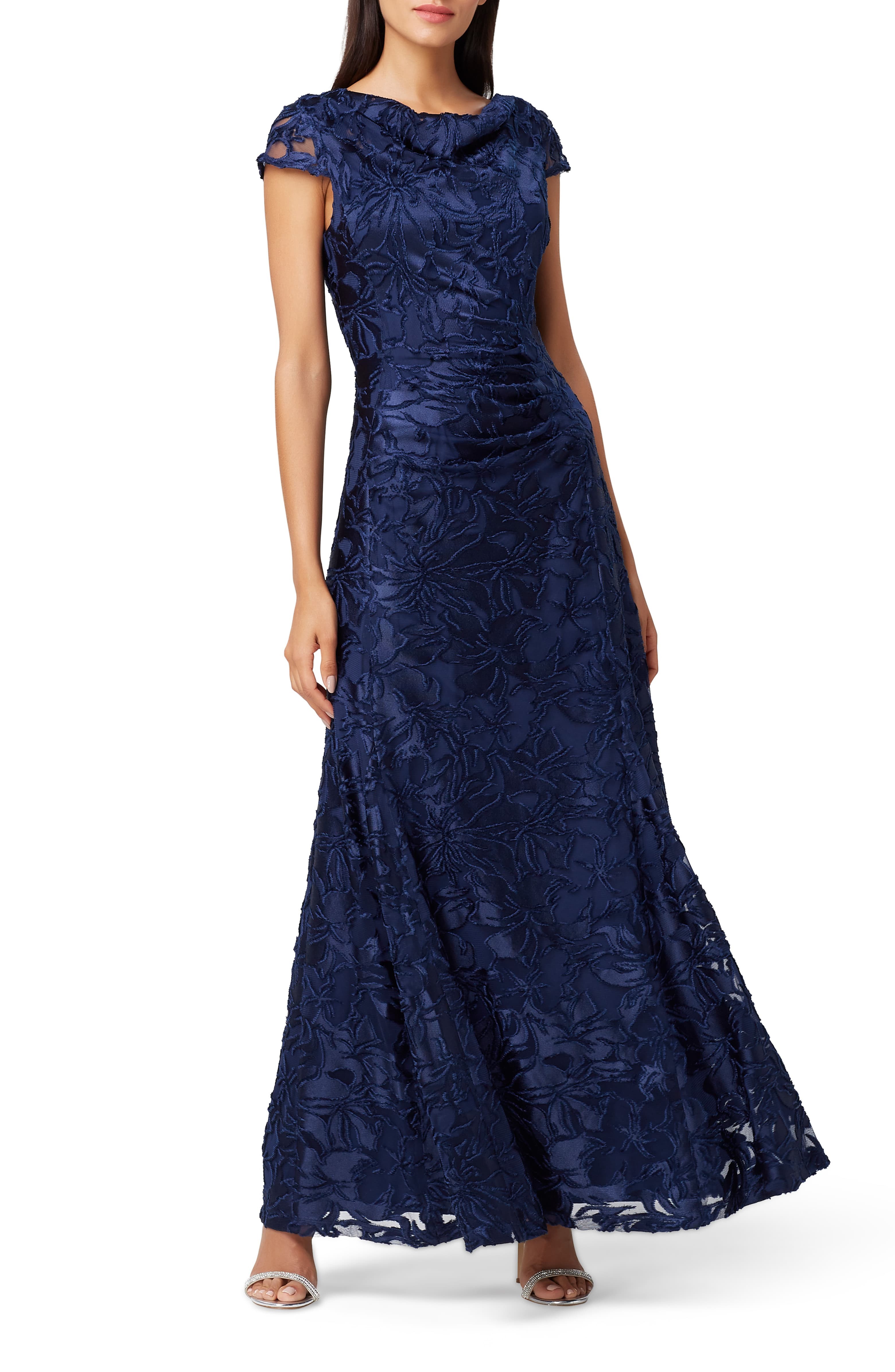 royal blue gown for wedding sponsor