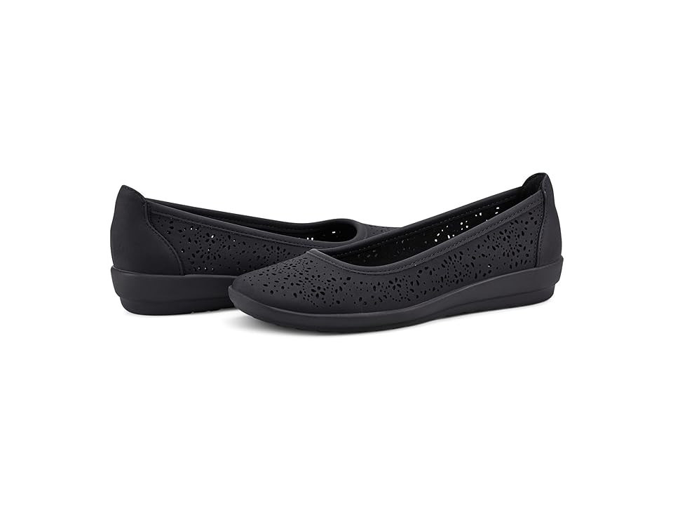 Easy Spirit Alessia 3 Women's Flat Shoes Black : 8 W (D), Leather | Zappos