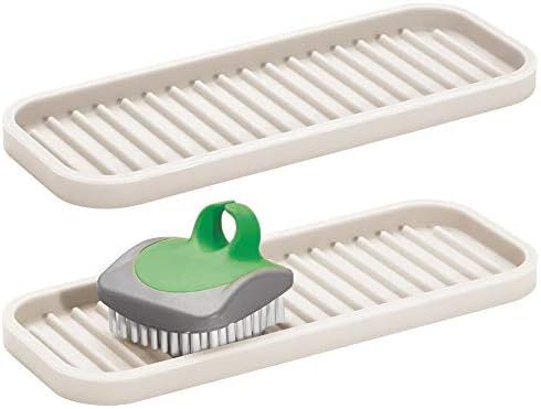 mDesign Set of 2 Kitchen Sink Caddy — Soap and Dish Sponge Holder for Beside The Kitchen Sink ... | Amazon (UK)
