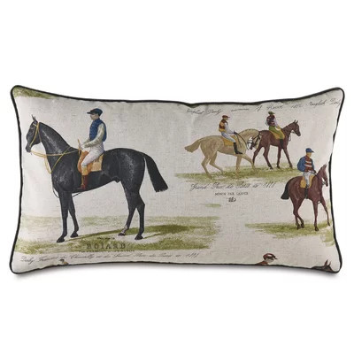 Equestrian Jockey Horse Lumbar Pillow Cover & Insert | Wayfair North America