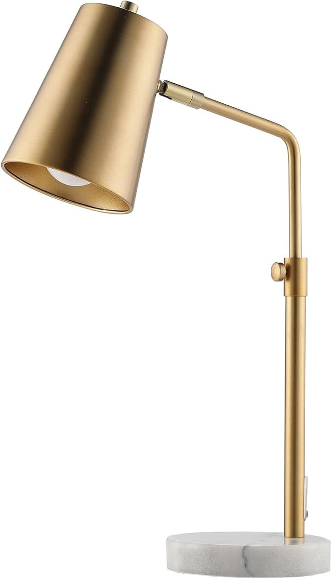 CO-Z Gold Desk Lamp with LED Bulb Adjustable, Antique Brass Metal Table Lamp Marble Base, Mid Cen... | Amazon (US)