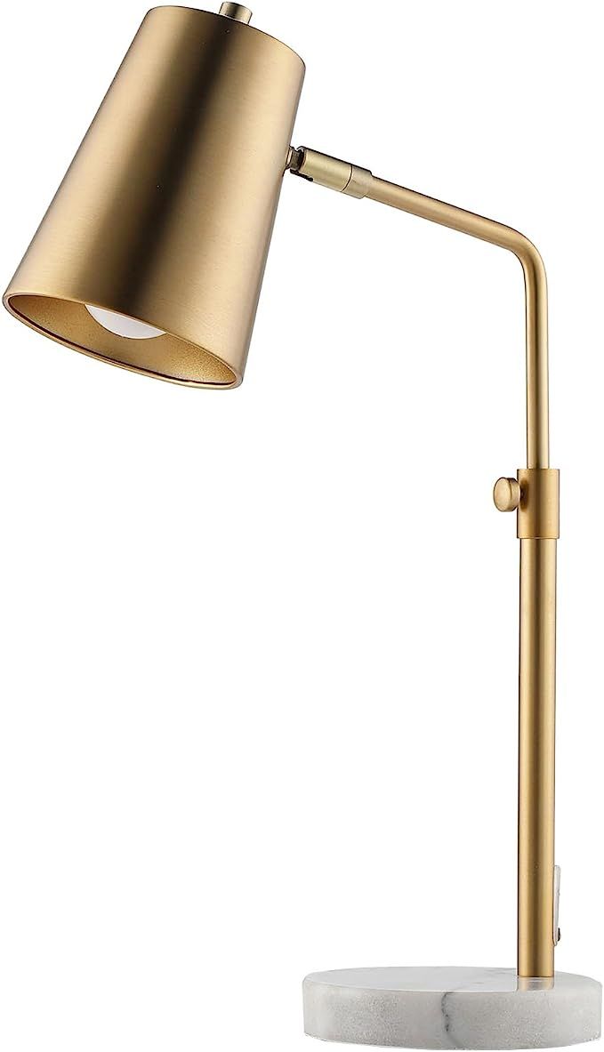 CO-Z Gold Desk Lamp with LED Bulb Adjustable, Antique Brass Metal Table Lamp Marble Base, Mid Cen... | Amazon (US)