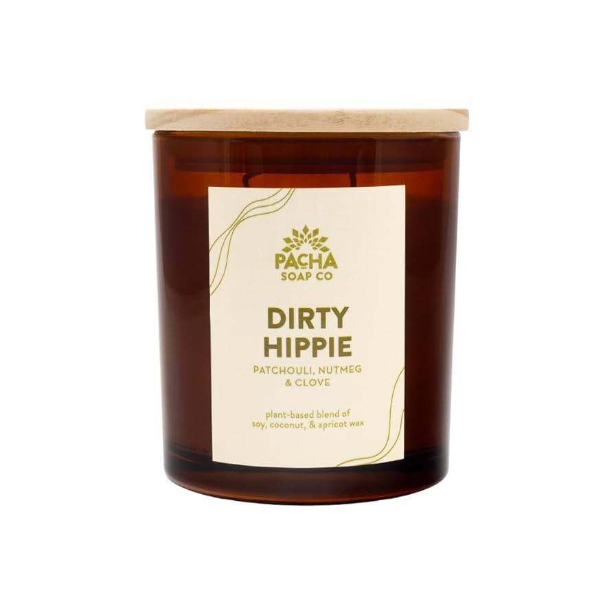 PACHA SOAP Co. Dirty Hippie Candle, 7 oz - Scents of Patchouli, Nutmeg, and Clove - Clean Burning... | Amazon (US)