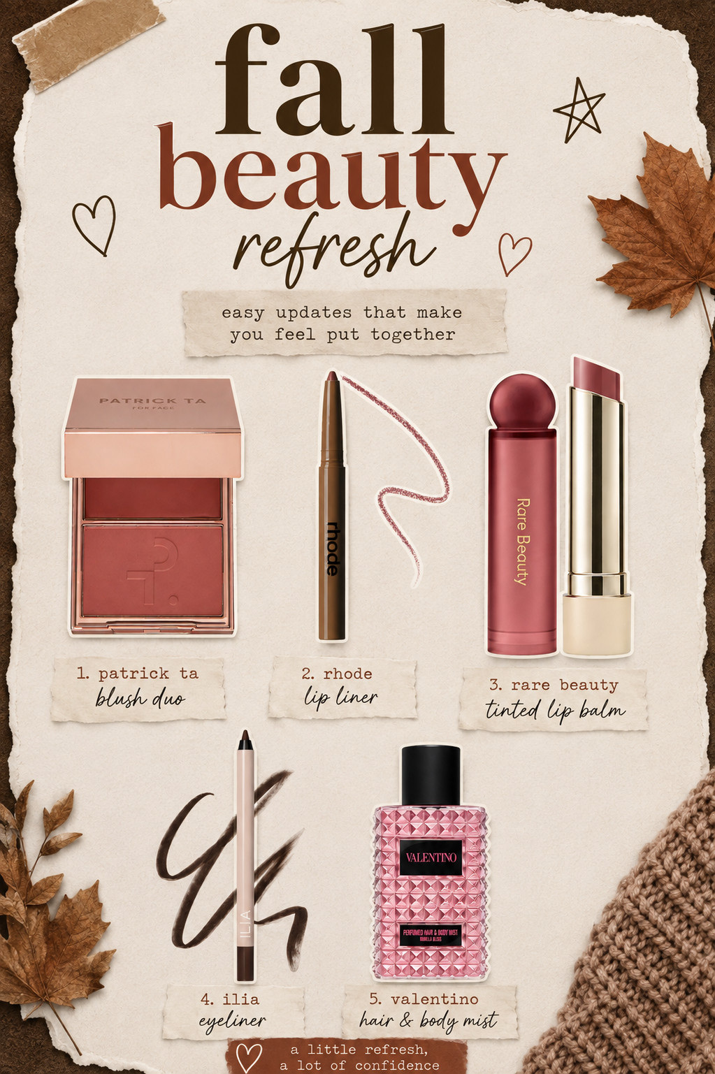 Fall beauty refresh 🍂💄 A few easy swaps + little beauty updates that make getting ready feel fun again. These are the shades + products I’m reaching for as we head into fall — rosy cheeks, a good liner, an easy lip + of course a warm vanilla scent. 🤎

#FallBeauty #BeautyFavorites #FallMakeup #EverydayBeauty #LTKBeauty 

 #LTKgrwm #LTKBeauty