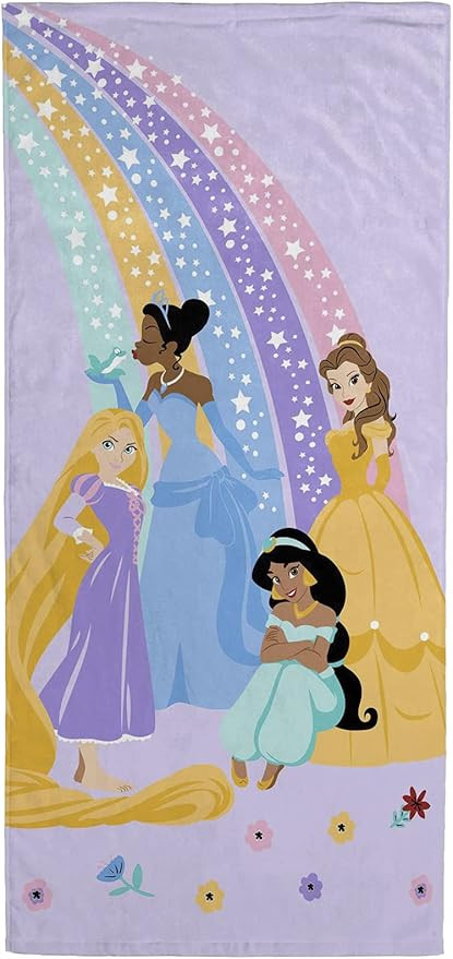 Jay Franco Disney Princess Rainbow Bath/Pool/Beach Towel - Super Soft & Absorbent Fade Resistant ... | Amazon (US)
