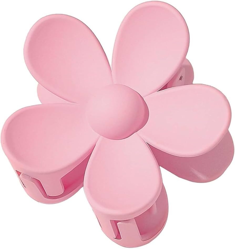 Pink Flower Hair Clips Non-slip Girls Ultra-light Hair, Matte Flower-shaped Hair Clips, Strong Gr... | Amazon (UK)