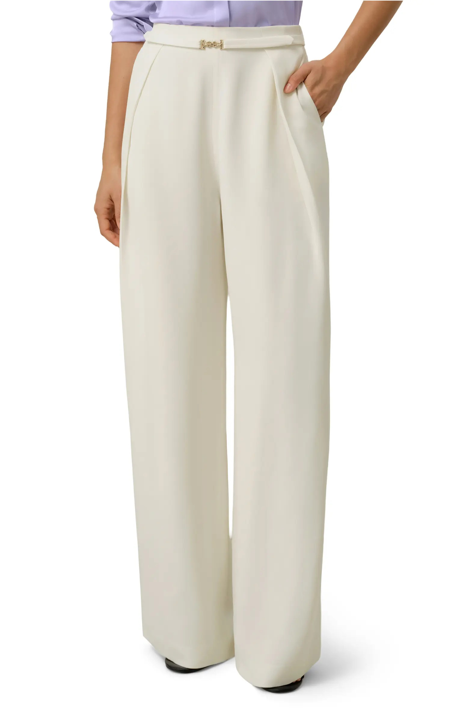 Lilysilk Heavy-Weight Silk Crepe Wide-Leg Pant | Nordstrom | Nordstrom