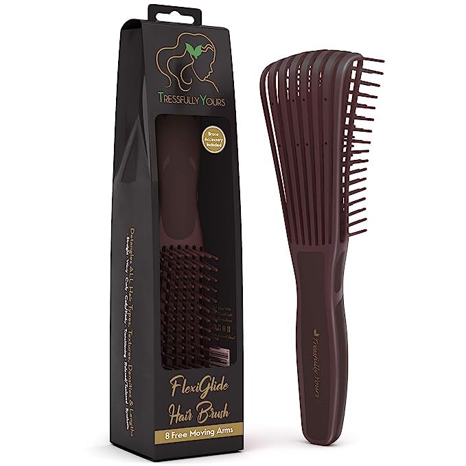 Tressfully Yours FlexiGlide Hair Brush - Wet Brush Detangling Brush for Black Natural Hair, Afro,... | Amazon (US)