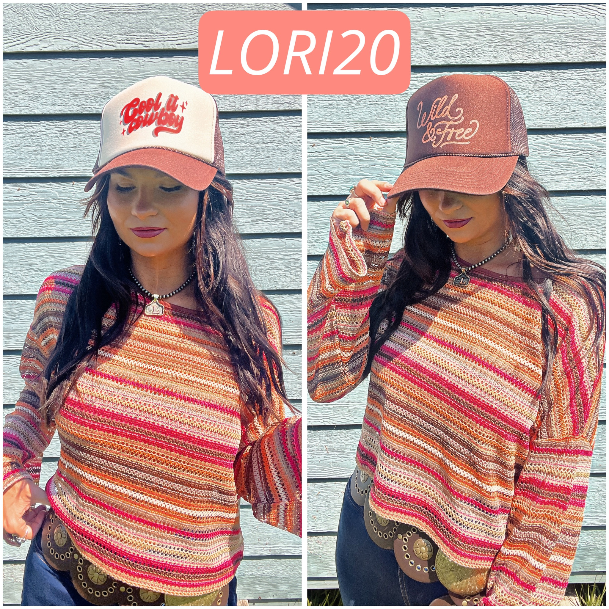 Both trucker caps available now!! LORI20

#LTKStyleTip #LTKSeasonal #LTKFindsUnder50