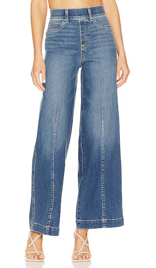 Seamed Front Wide Leg Jean in Vintage Indigo | Revolve Clothing (Global)