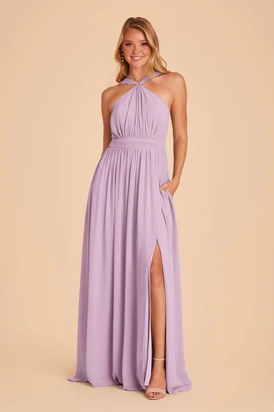 Kiko Chiffon Dress - Lavender | Birdy Grey