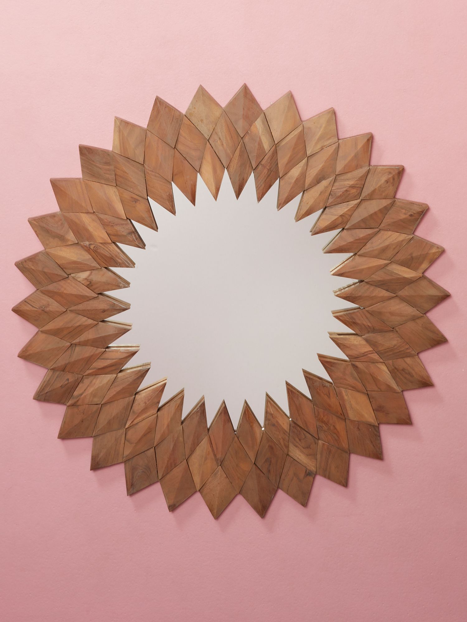 44in Wood Intricate Pieced Wall Mirror | Made In India | HomeGoods | HomeGoods