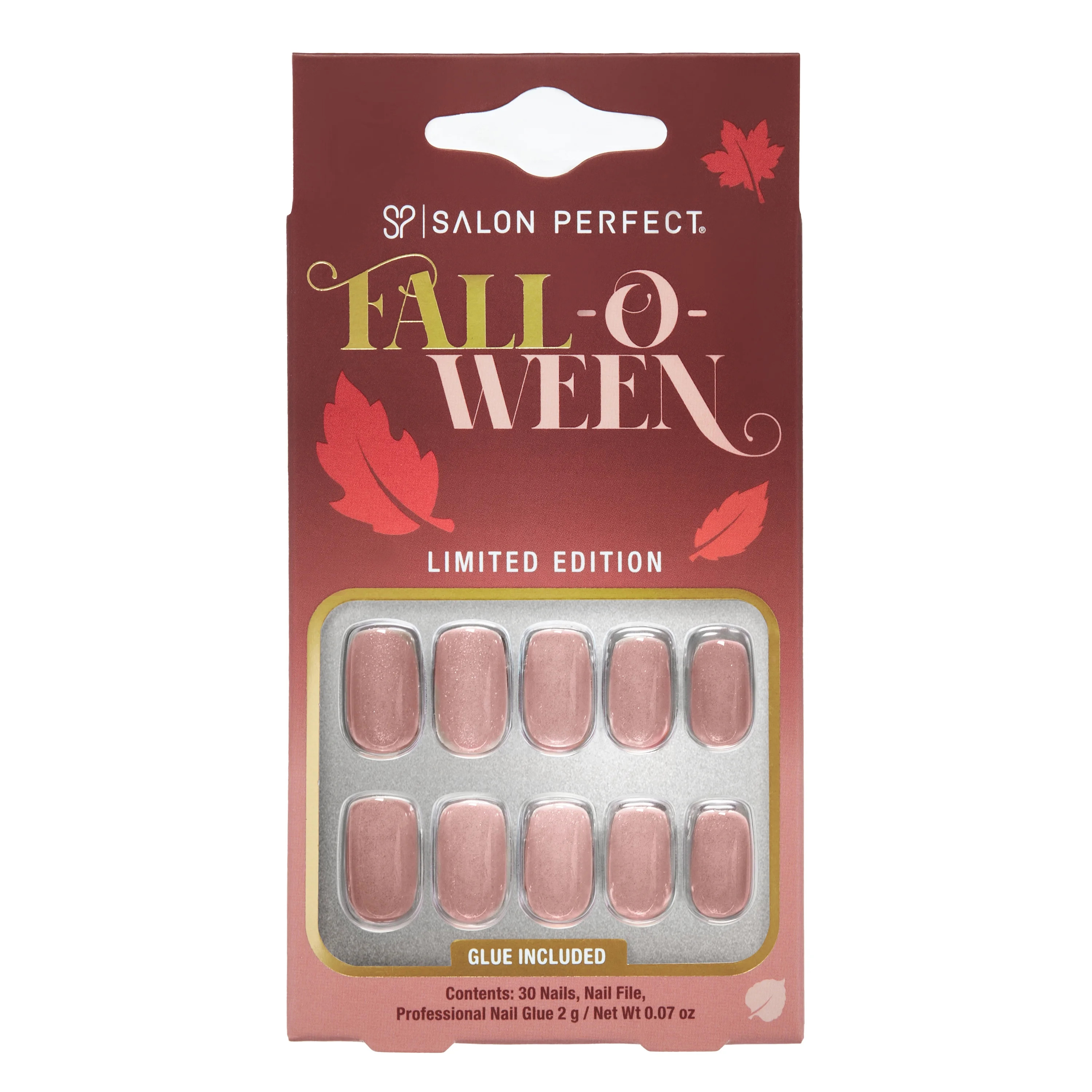 Salon Perfect Falloween Press On Nails, 319 Magnetic Pink, File & Glue Included, 30 Nails | Walmart (US)